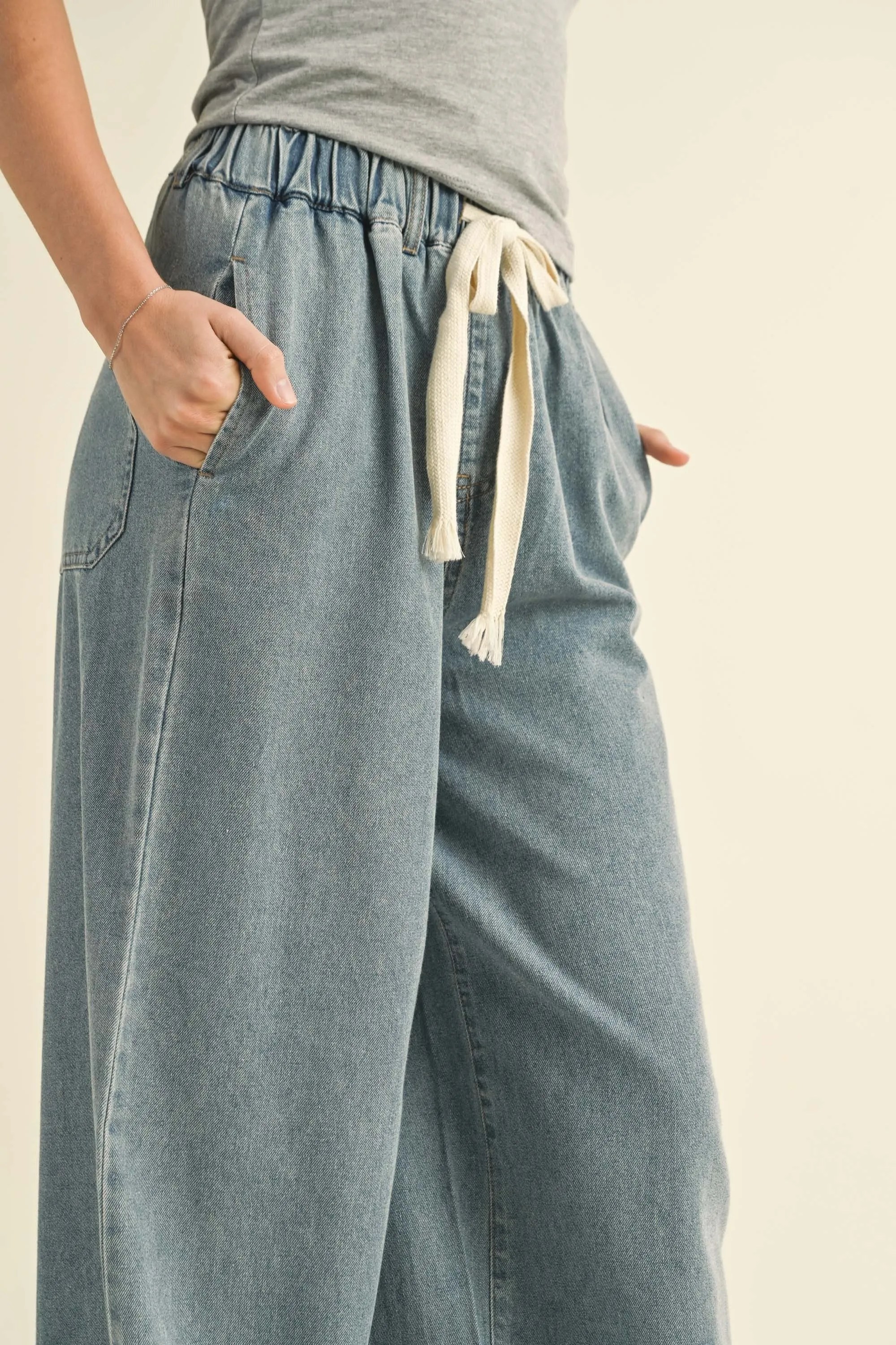 Denim Wide Leg Pants sold by Evercado product image thumbnail 4
