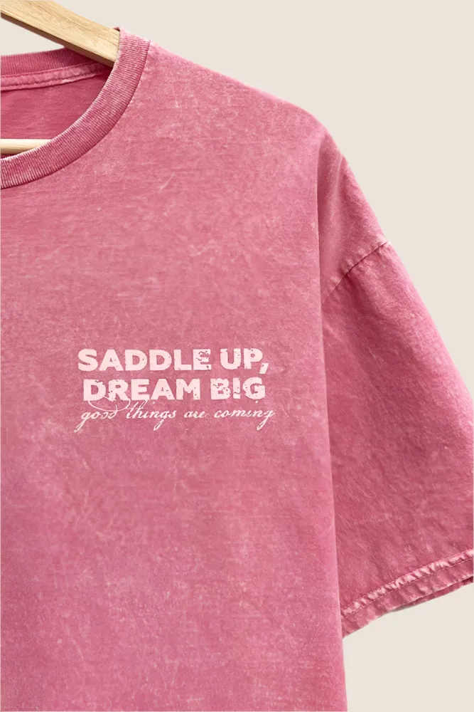 Saddle Up Dream Big Cowboy Graphic T Shirt sold by Evercado product image thumbnail 3