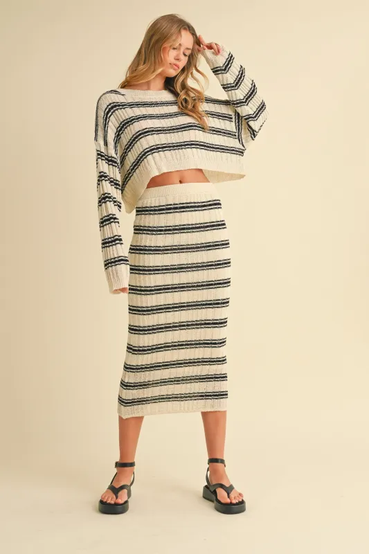 Cozy Striped Knit Two-Piece Set sold by Evercado