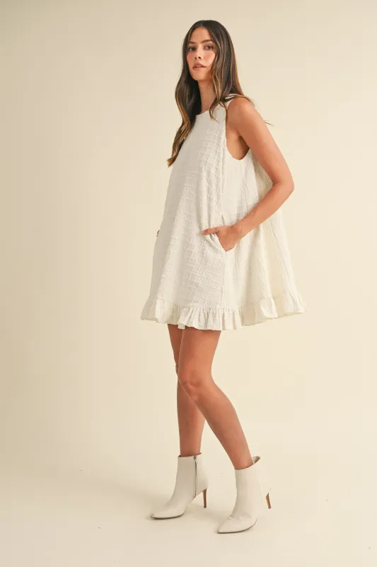 Textured Sleeveless Mini Dress sold by Evercado
