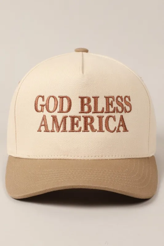 God Bless America Two Tone Cap sold by Evercado