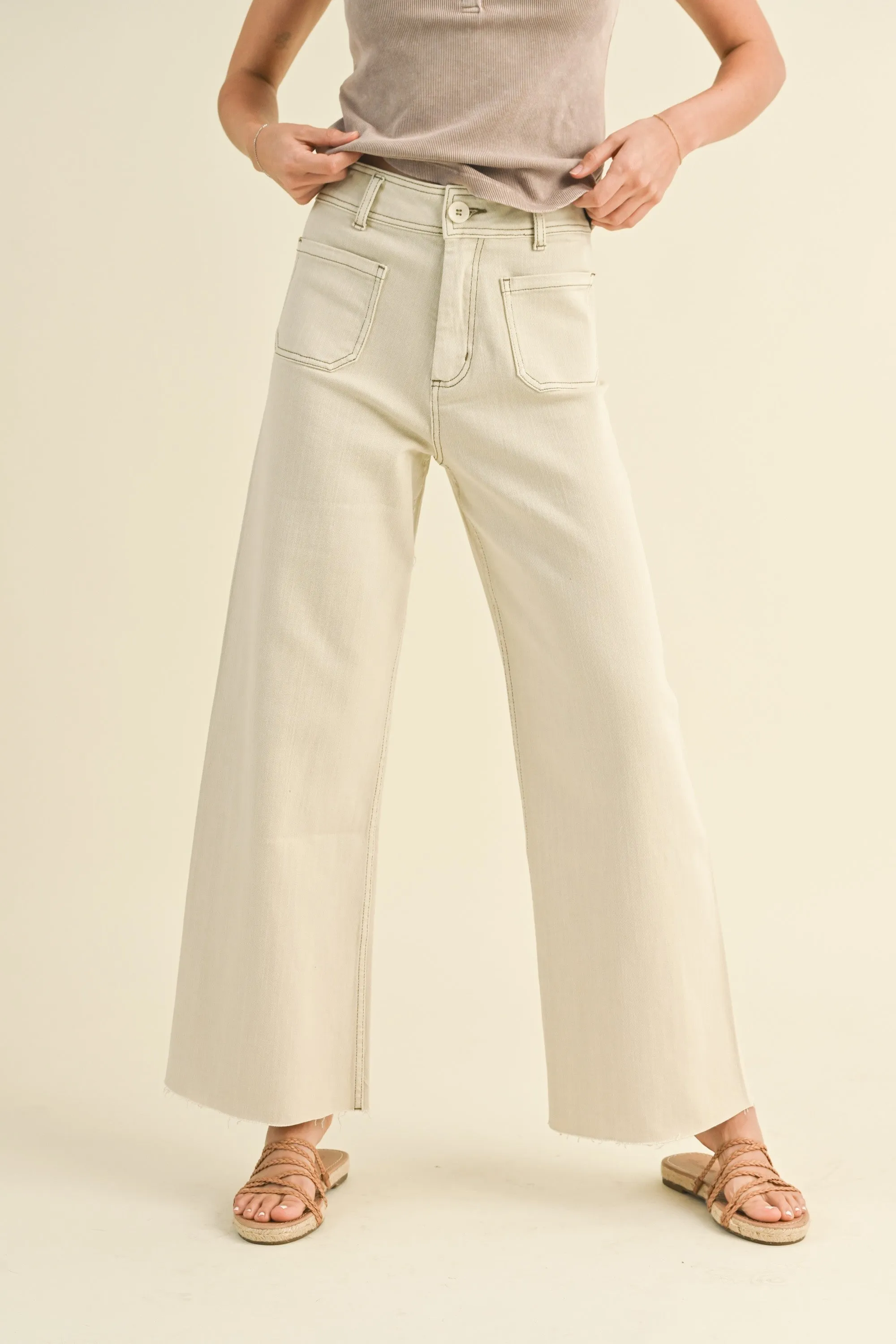Front Pocket Wide Leg Pants sold by Evercado product image thumbnail 5