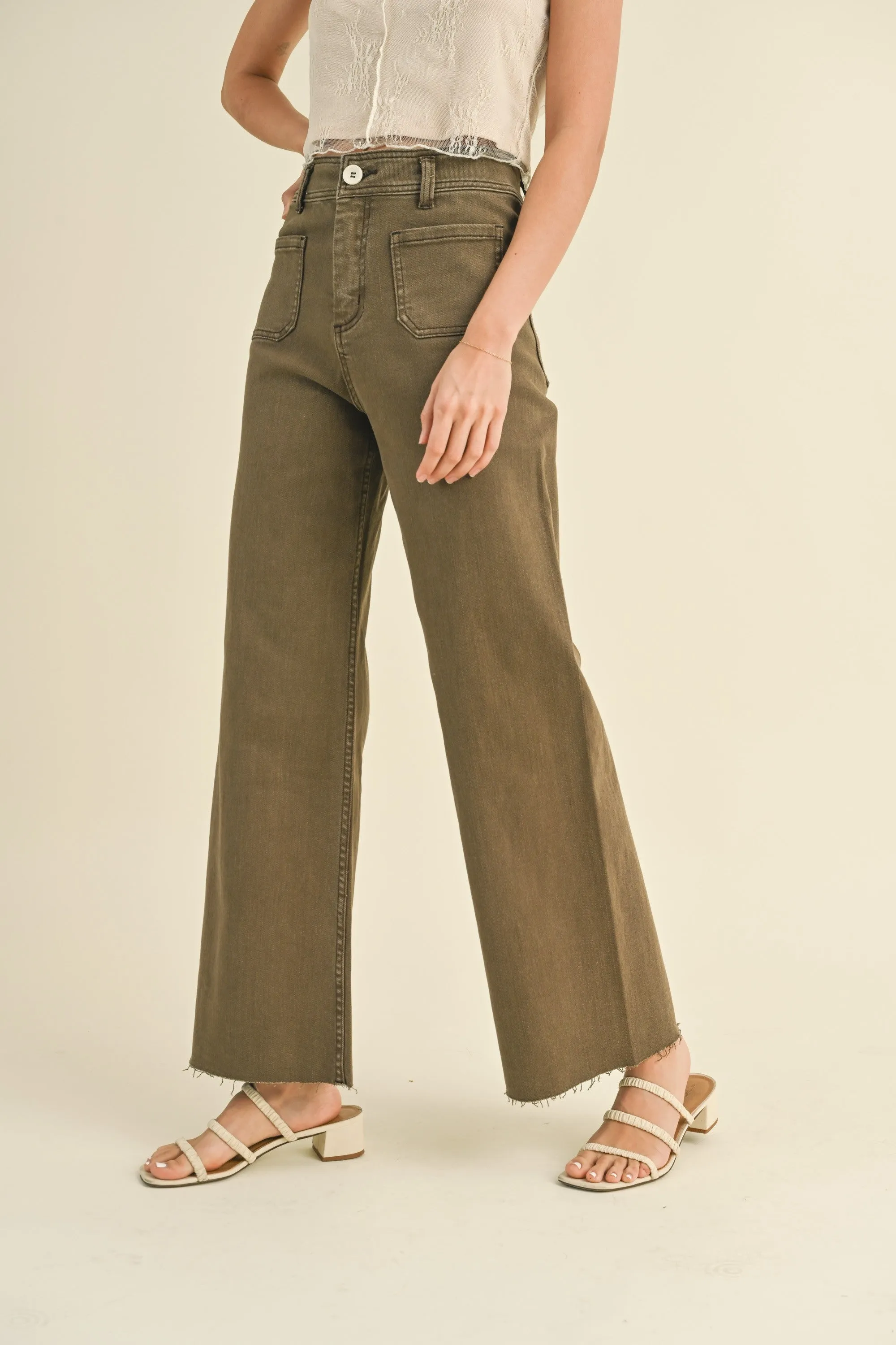 Front Pocket Wide Leg Pants sold by Evercado product image thumbnail 2