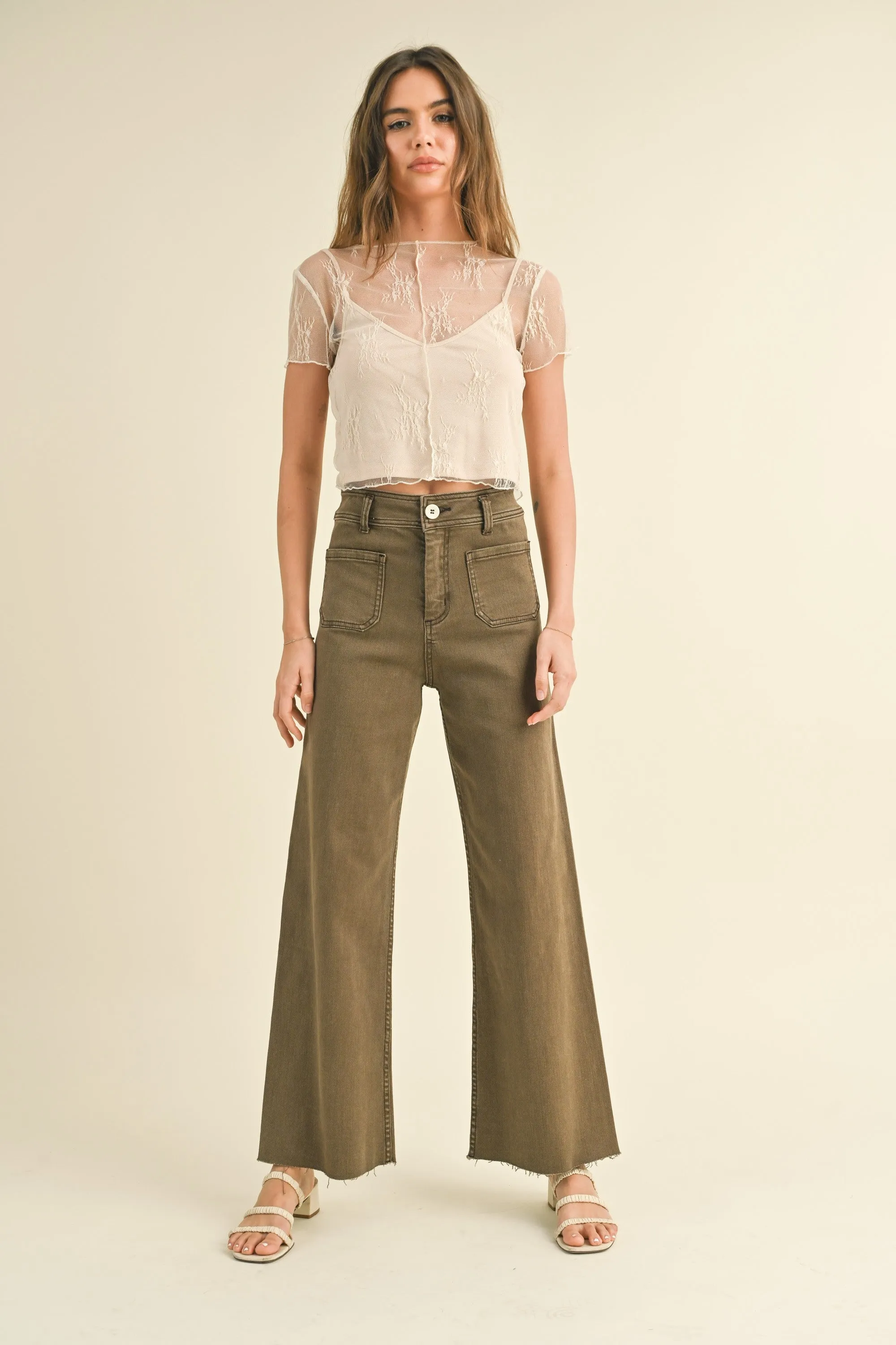 Front Pocket Wide Leg Pants sold by Evercado product image thumbnail 4