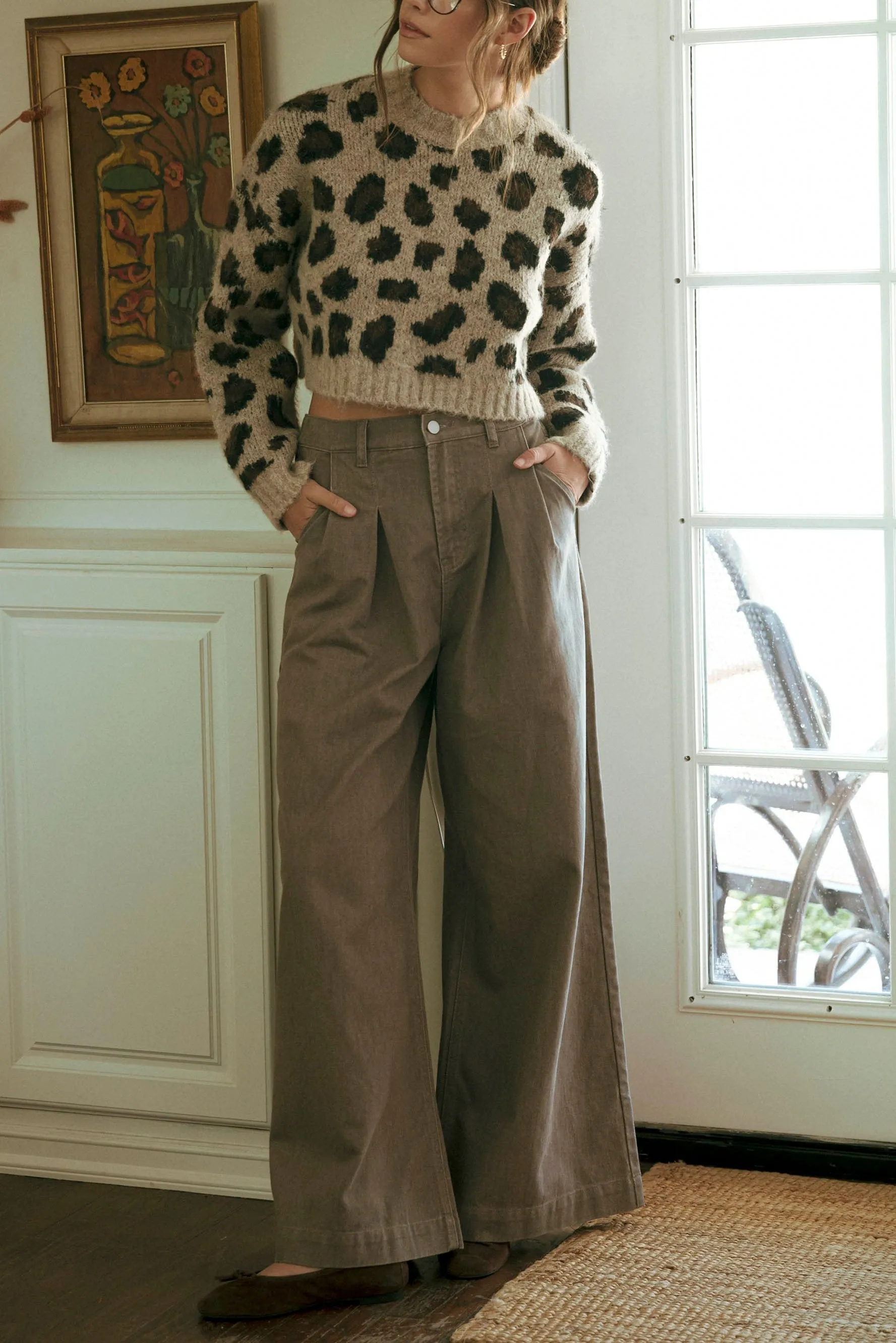 Wide Leg Pleated Pants sold by Evercado product image thumbnail 2