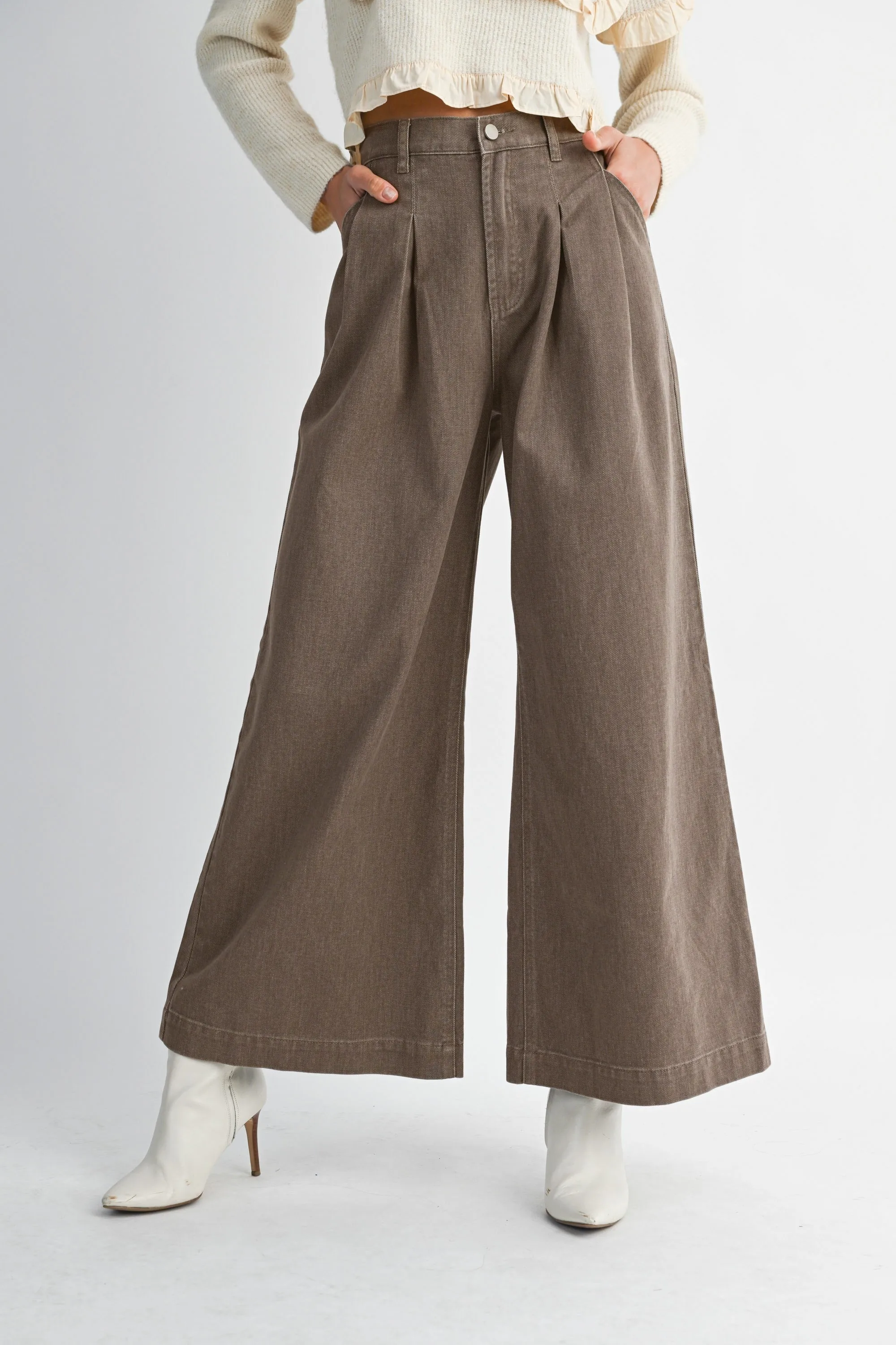 Wide Leg Pleated Pants sold by Evercado product image thumbnail 4
