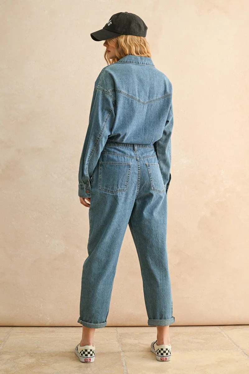 Vintage Utility Denim Jumpsuit sold by Evercado product image thumbnail 3
