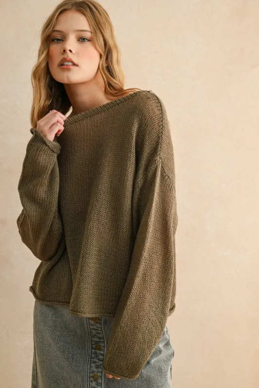 Light Weight Loose fit Knit Top sold by Evercado