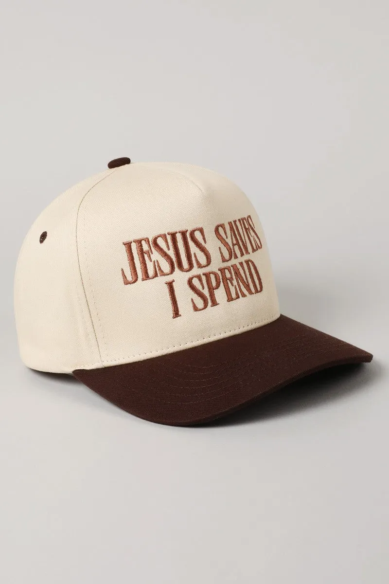 Jesus Saves I Spend Vintage Cap sold by Evercado product image thumbnail 2