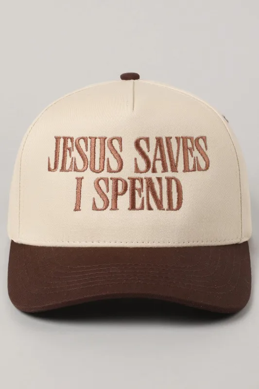 Jesus Saves I Spend  Vintage Cap sold by Evercado