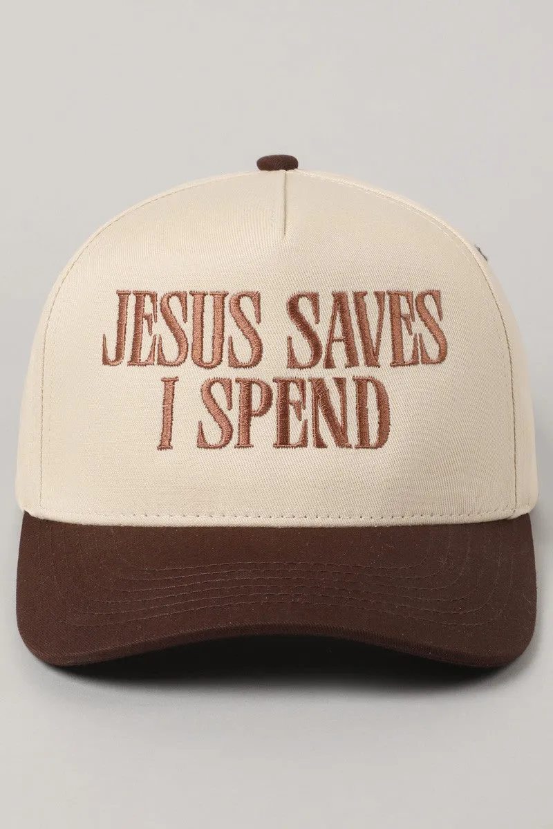 Jesus Saves I Spend Vintage Cap sold by Evercado