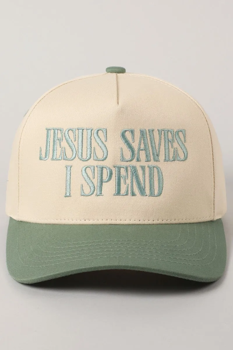 Jesus Saves I Spend Vintage Cap sold by Evercado product image thumbnail 5