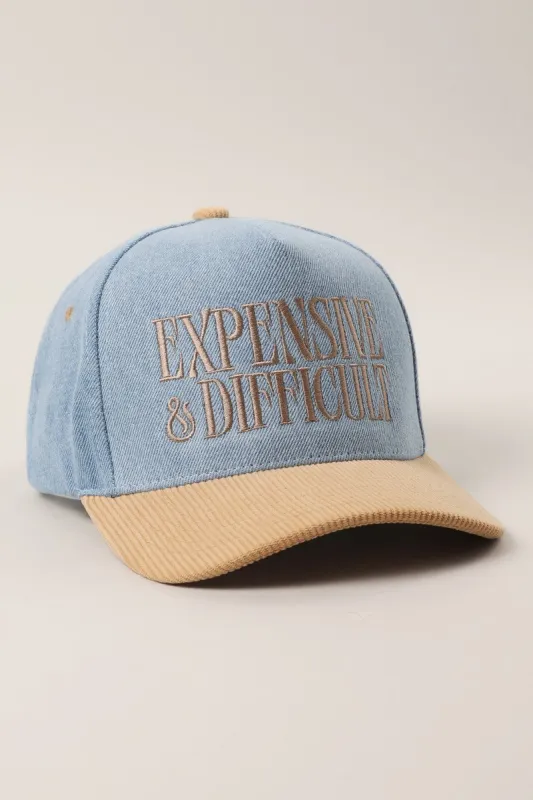 Expensive & Difficult Embroidered Hat sold by Evercado