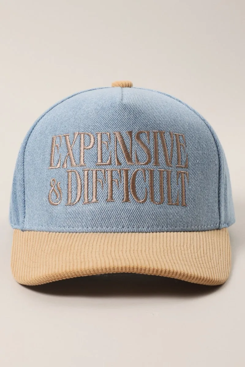 Expensive & Difficult Embroidered Hat sold by Evercado product image thumbnail 2