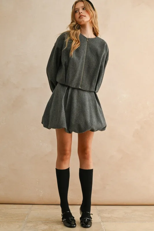 Balloon Bottom Cropped Jacket sold by Evercado