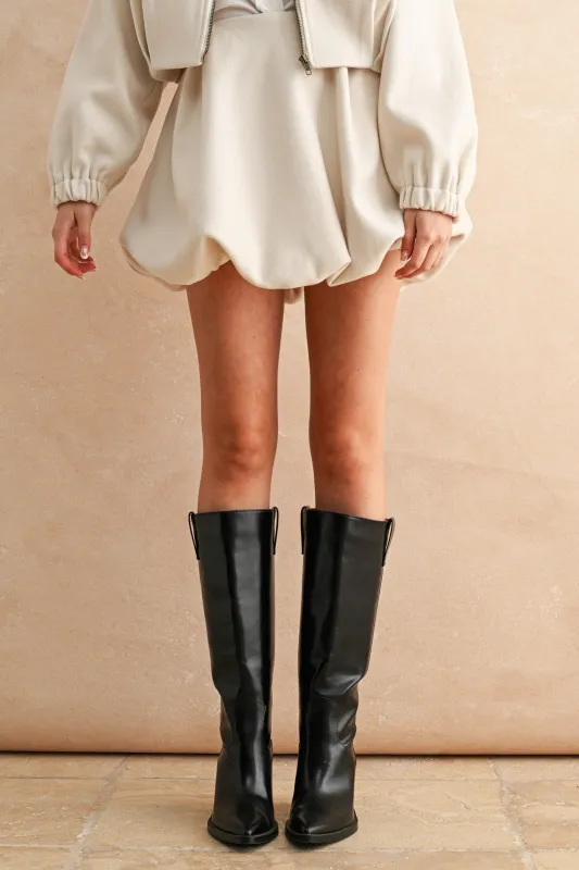 Bubble Hem Mini Skirt sold by Evercado