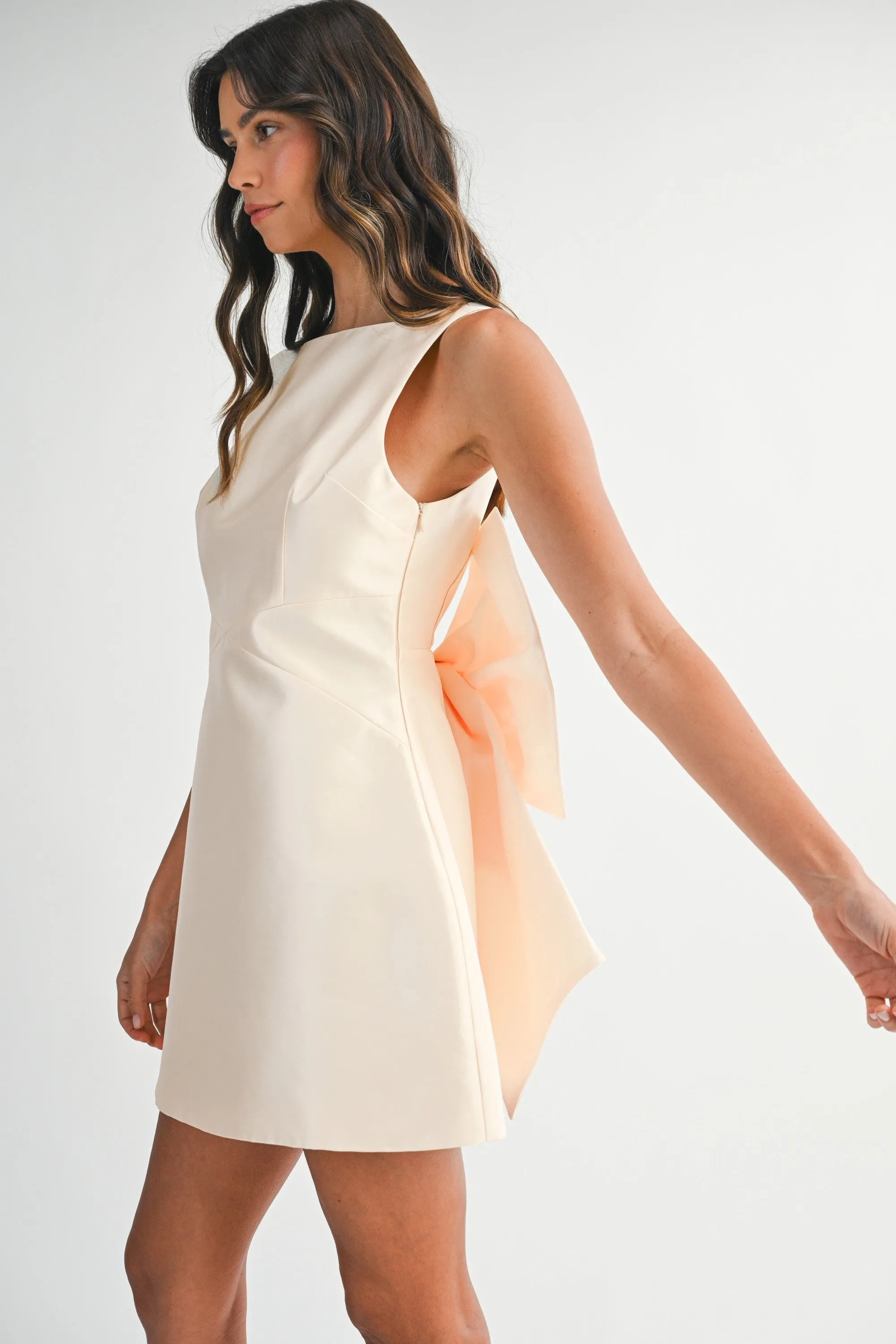 Satin Oversized Bow Party Dress sold by Evercado product image thumbnail 3