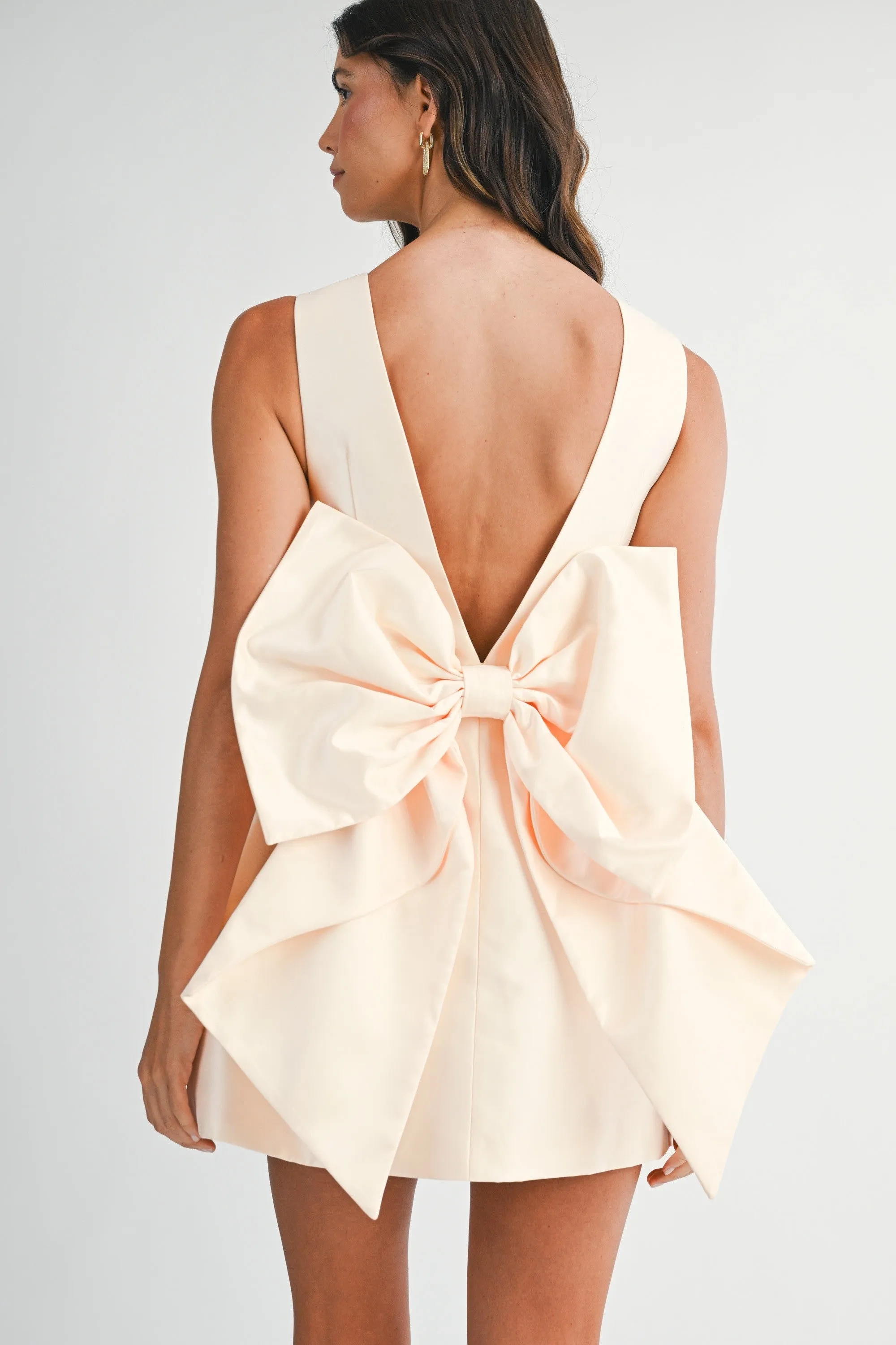 Satin Oversized Bow Party Dress sold by Evercado