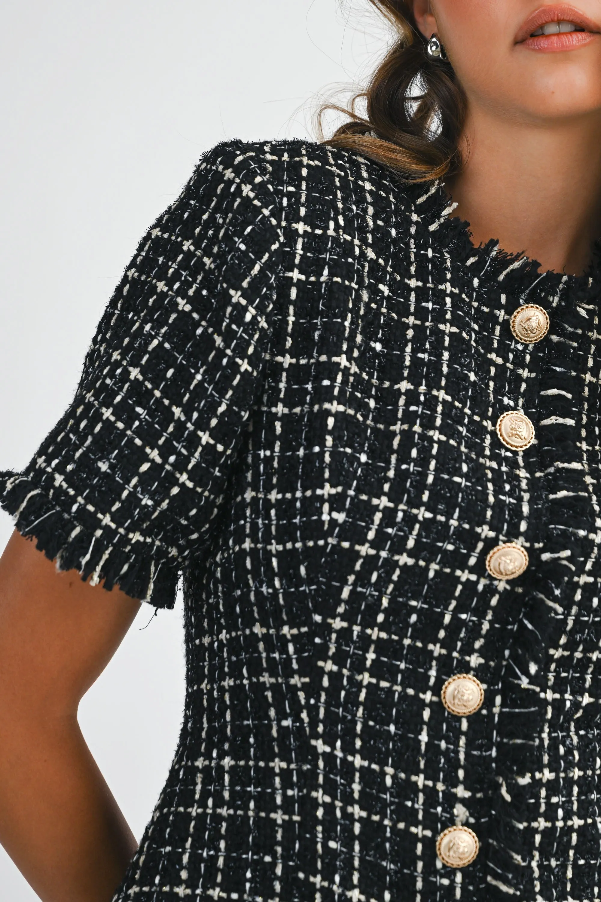 Timeless Tweed Fit And Flare Mini Dress sold by Evercado product image thumbnail 5