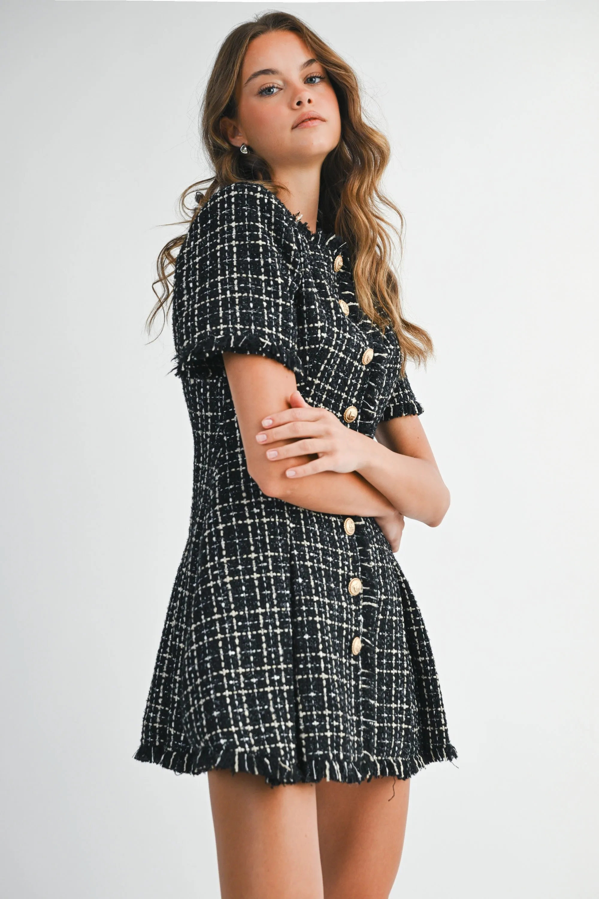 Timeless Tweed Fit And Flare Mini Dress sold by Evercado product image thumbnail 2