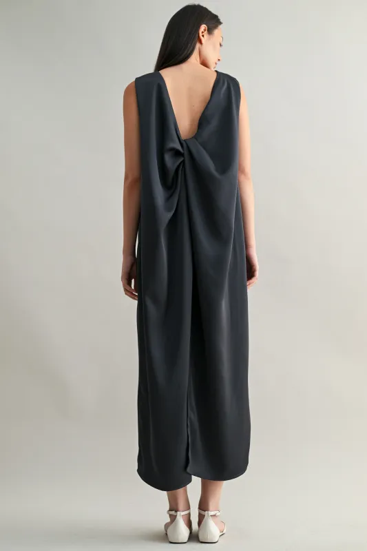 Draped Back Minimal Maxi Dress sold by Evercado