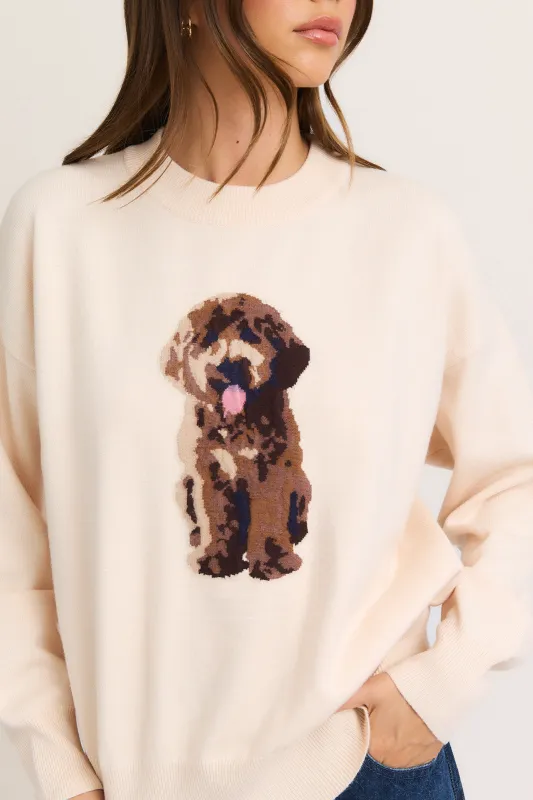 Cozy Puppy Knit Sweater sold by Evercado