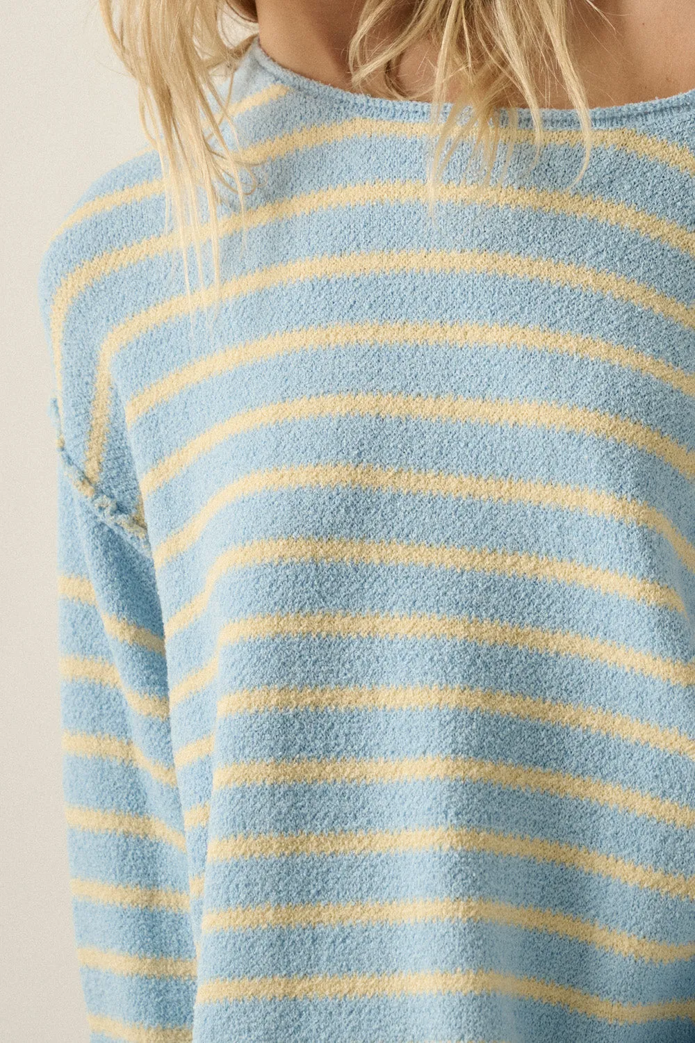 Relaxed Striped Knit Sweater – Lightweight Oversized Pullover sold by Evercado product image thumbnail 5