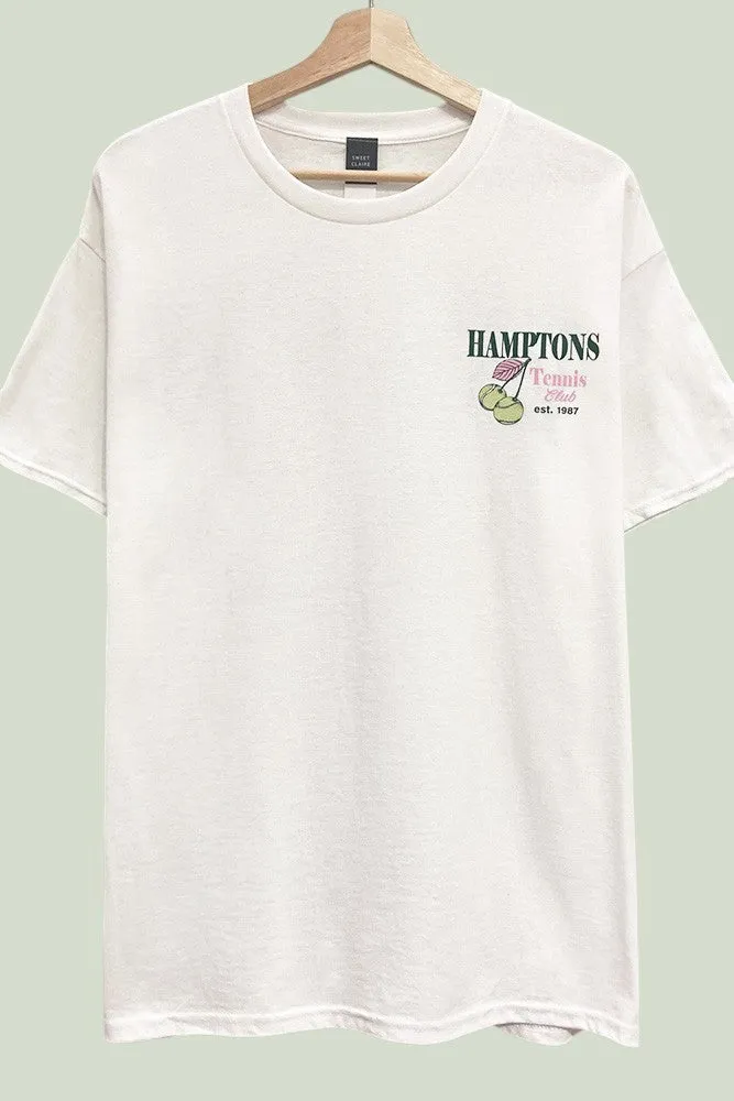Hamptons Tennis Club Oversized Graphic T-Shirt sold by Evercado product image thumbnail 3
