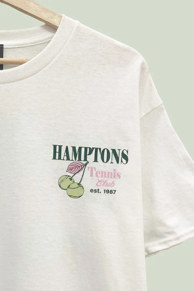 Hamptons Tennis Club Oversized Graphic T-Shirt sold by Evercado product image thumbnail 5