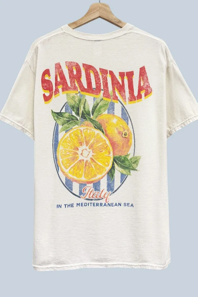 Sardinia Italy Oversized Graphic Tee sold by Evercado product image thumbnail 4