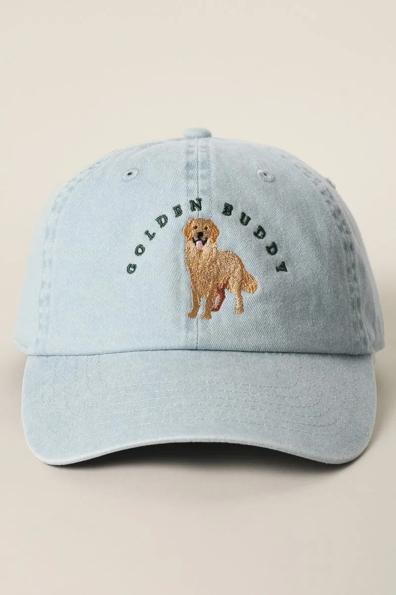 Golden Buddy Retriever Embroidered Dog Baseball Cap sold by Evercado