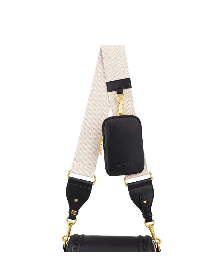 Julia Noir Canvas Strap sold by Gattabag
