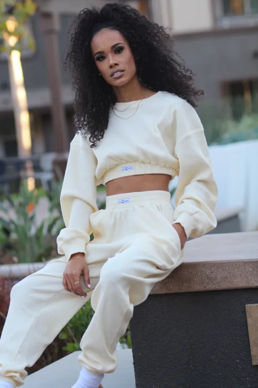 So Cozy Sweatpant- Creme sold by SUNNSWEAT