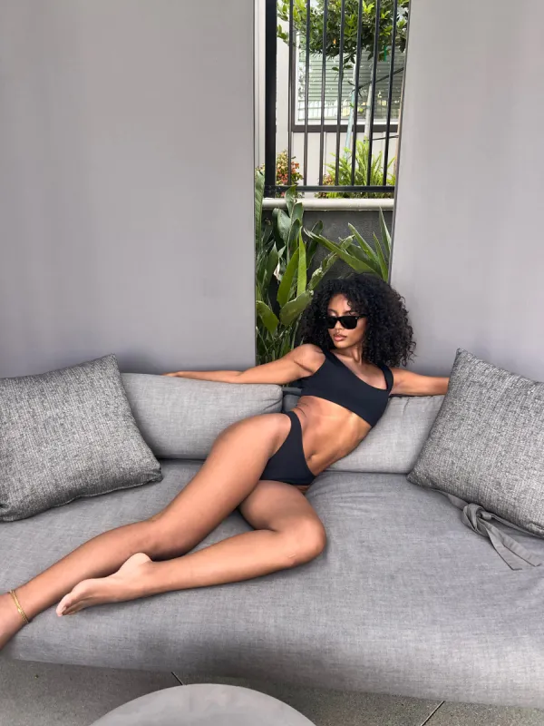 ONYX High Rise Bikini Bottom sold by SUNNSWEAT