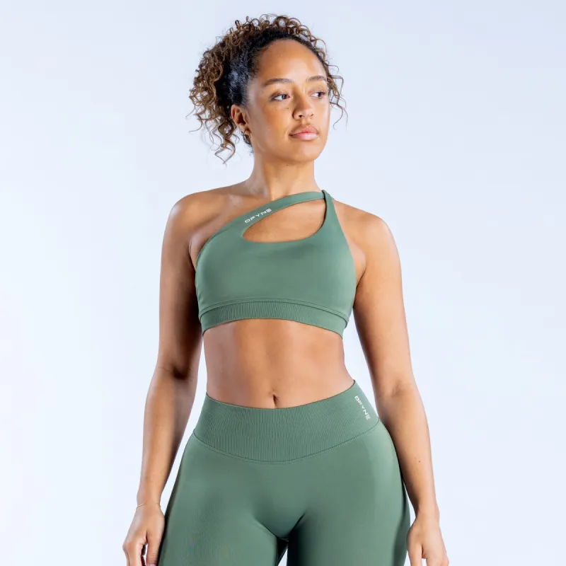 Impact Asymmetric Sports Bra sold by Dfyne