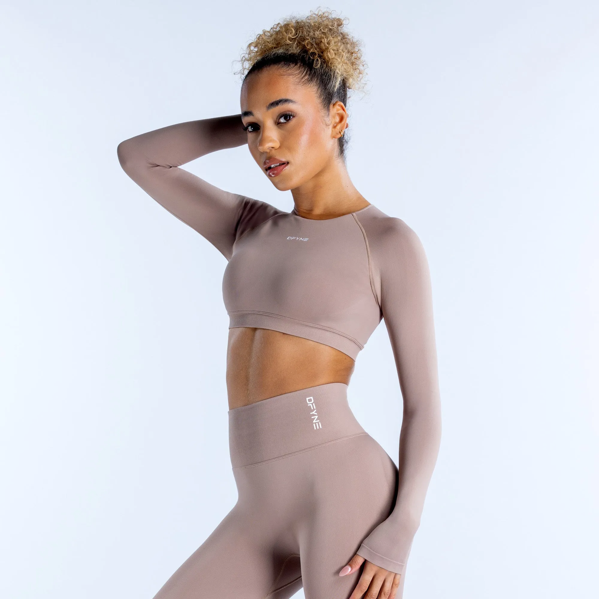Dynamic Long Sleeve Crop Top sold by Dfyne product image thumbnail 3