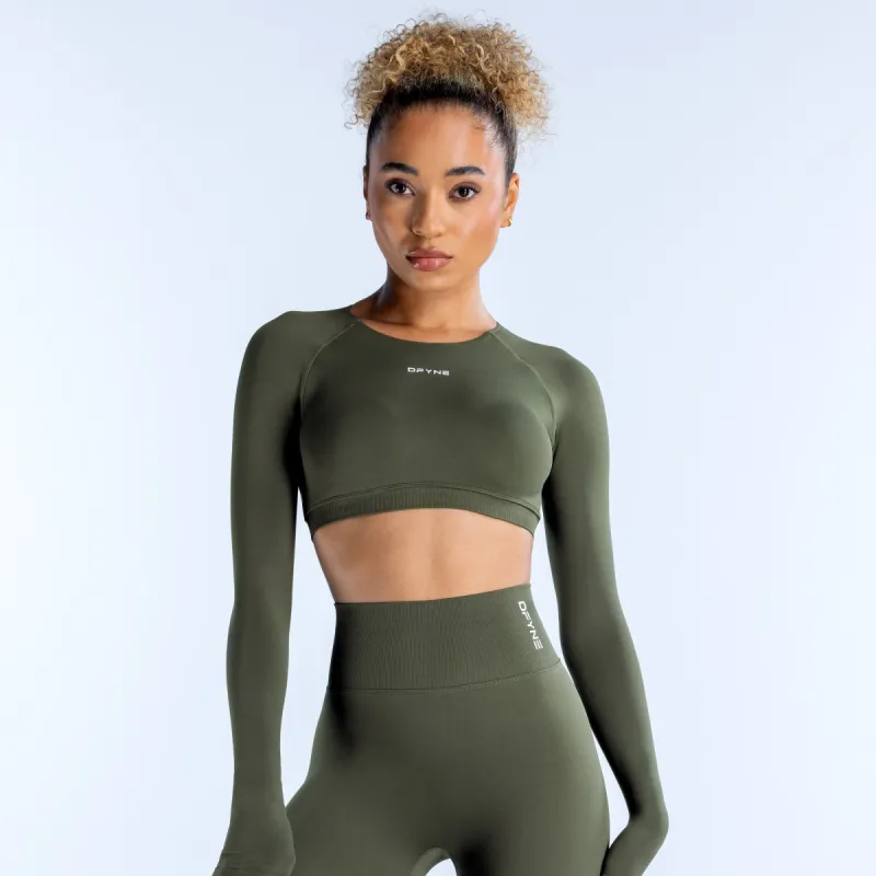 Dynamic Long Sleeve Crop Top sold by Dfyne