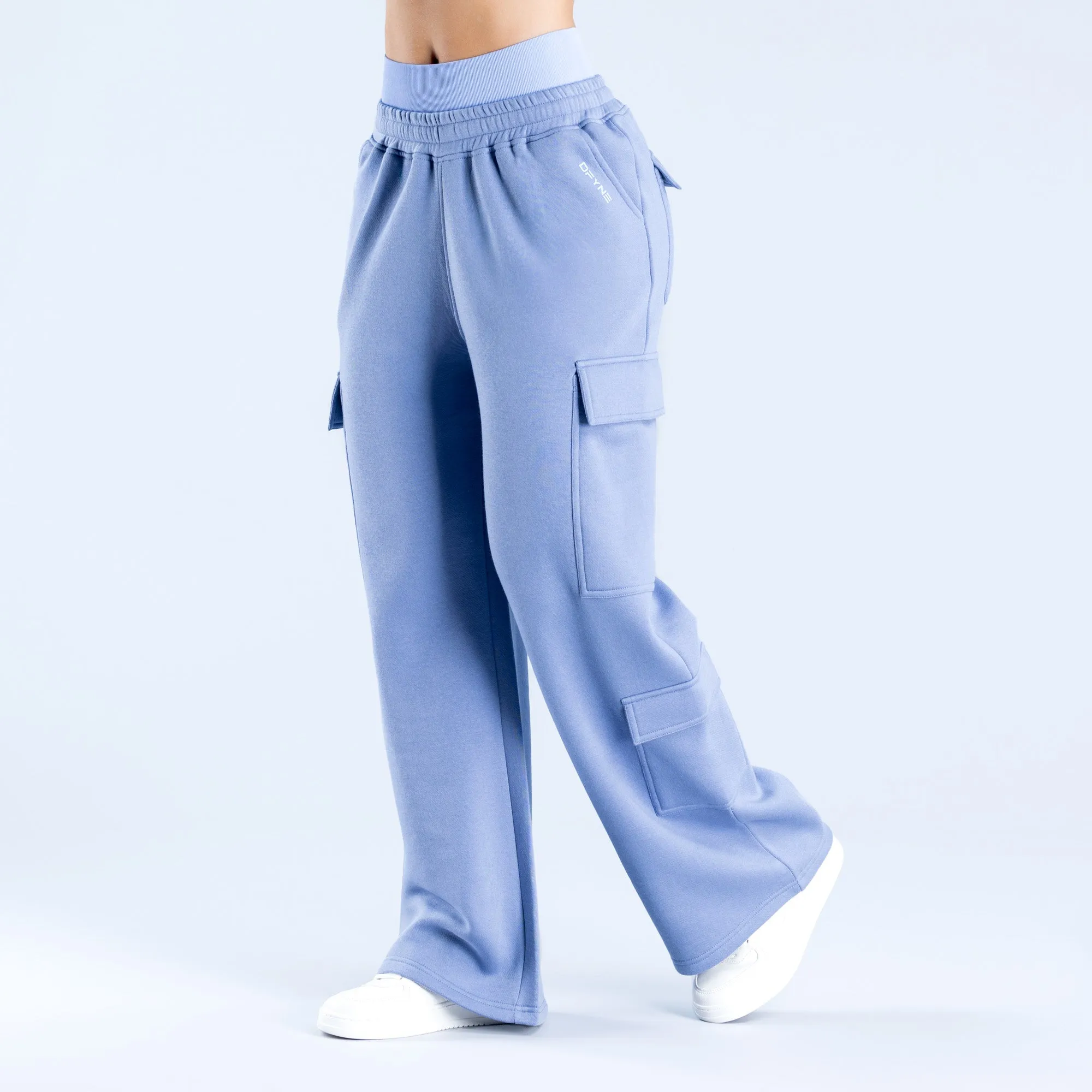 Lanyi Edit Wide Leg Cargo Joggers sold by Dfyne