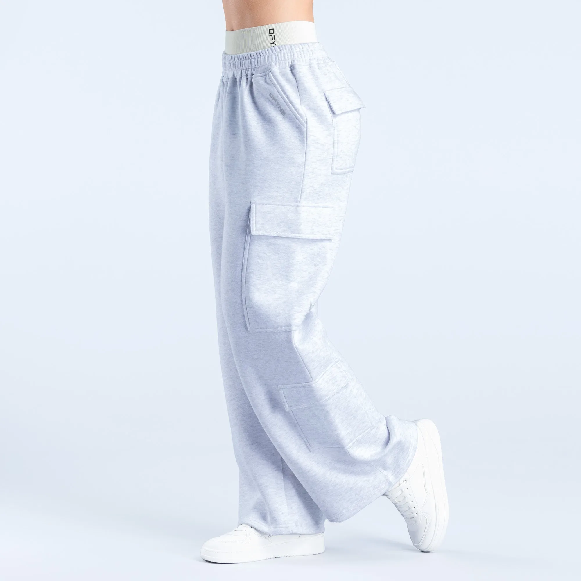Lanyi Edit Wide Leg Cargo Joggers sold by Dfyne