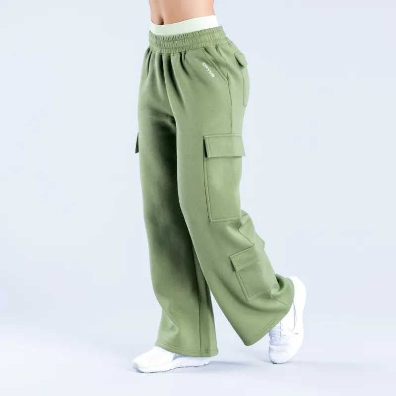 Lanyi Edit Wide Leg Cargo Joggers sold by Dfyne