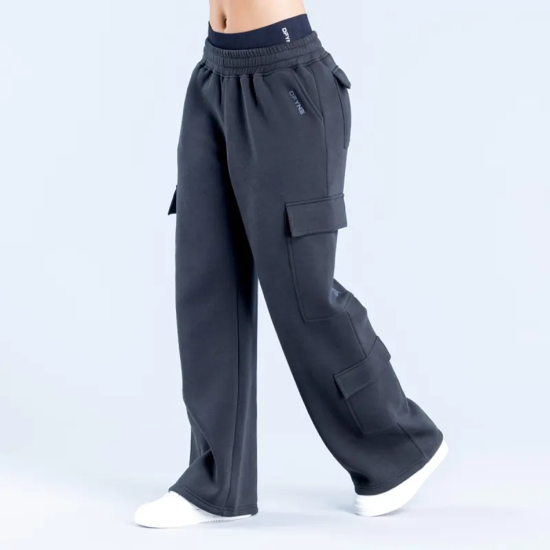 Lanyi Edit Wide Leg Cargo Joggers sold by Dfyne