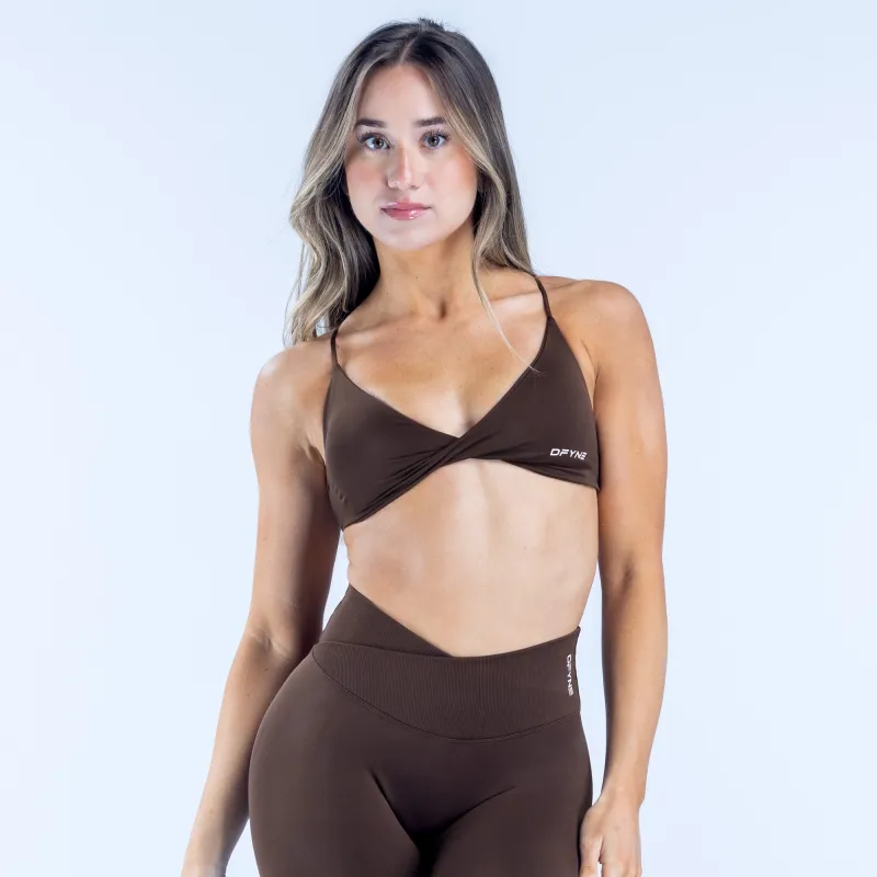 Vision Twist Front Sports Bra sold by Dfyne