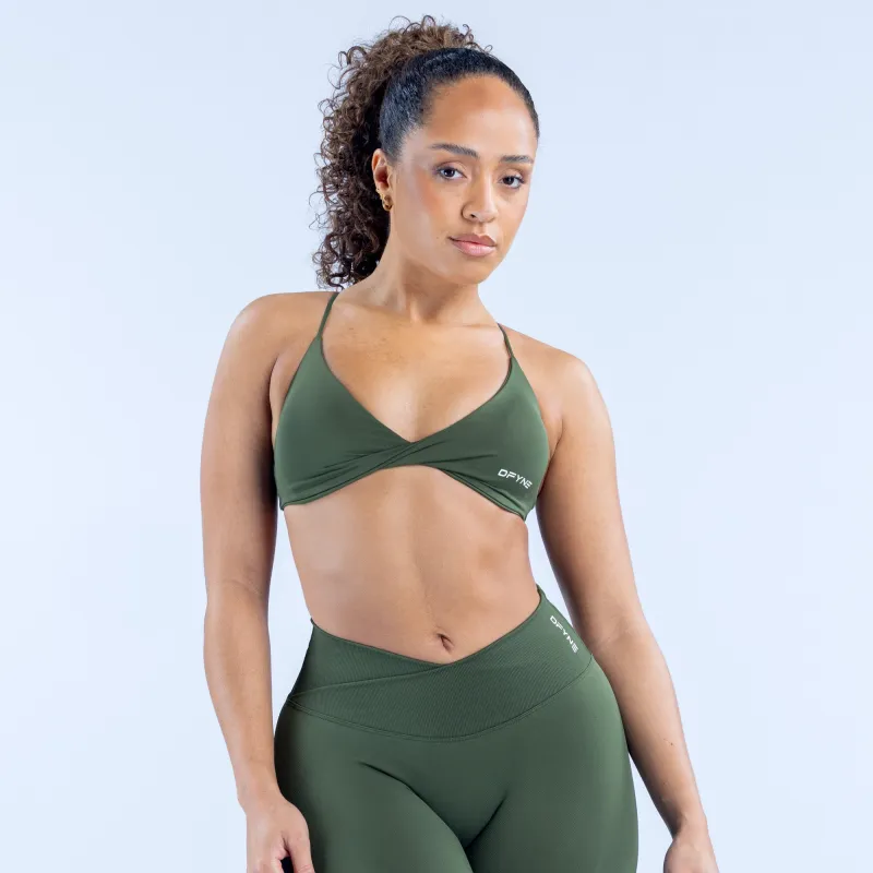 Vision Twist Front Sports Bra sold by Dfyne