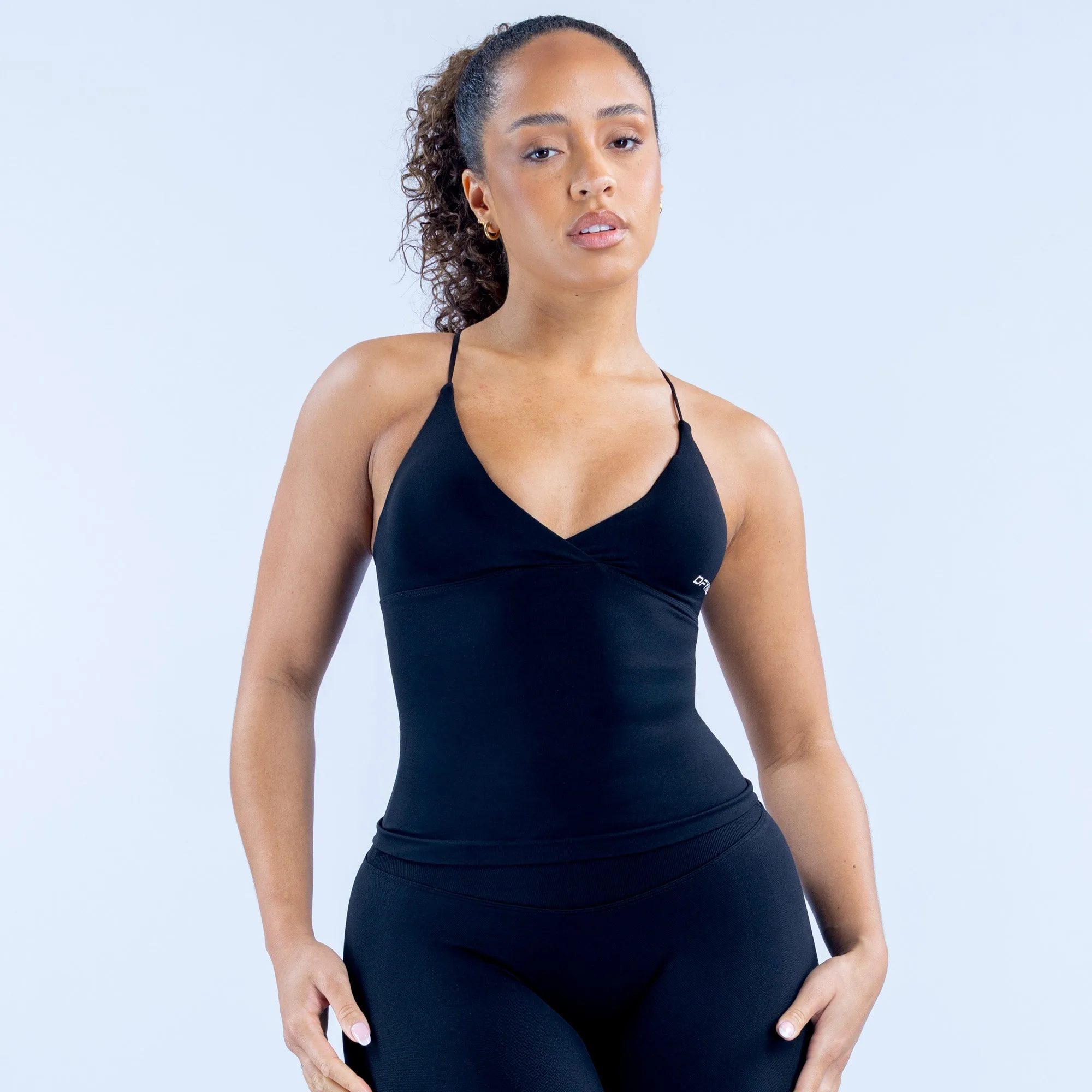 Vision Twist Front Longline Top sold by Dfyne