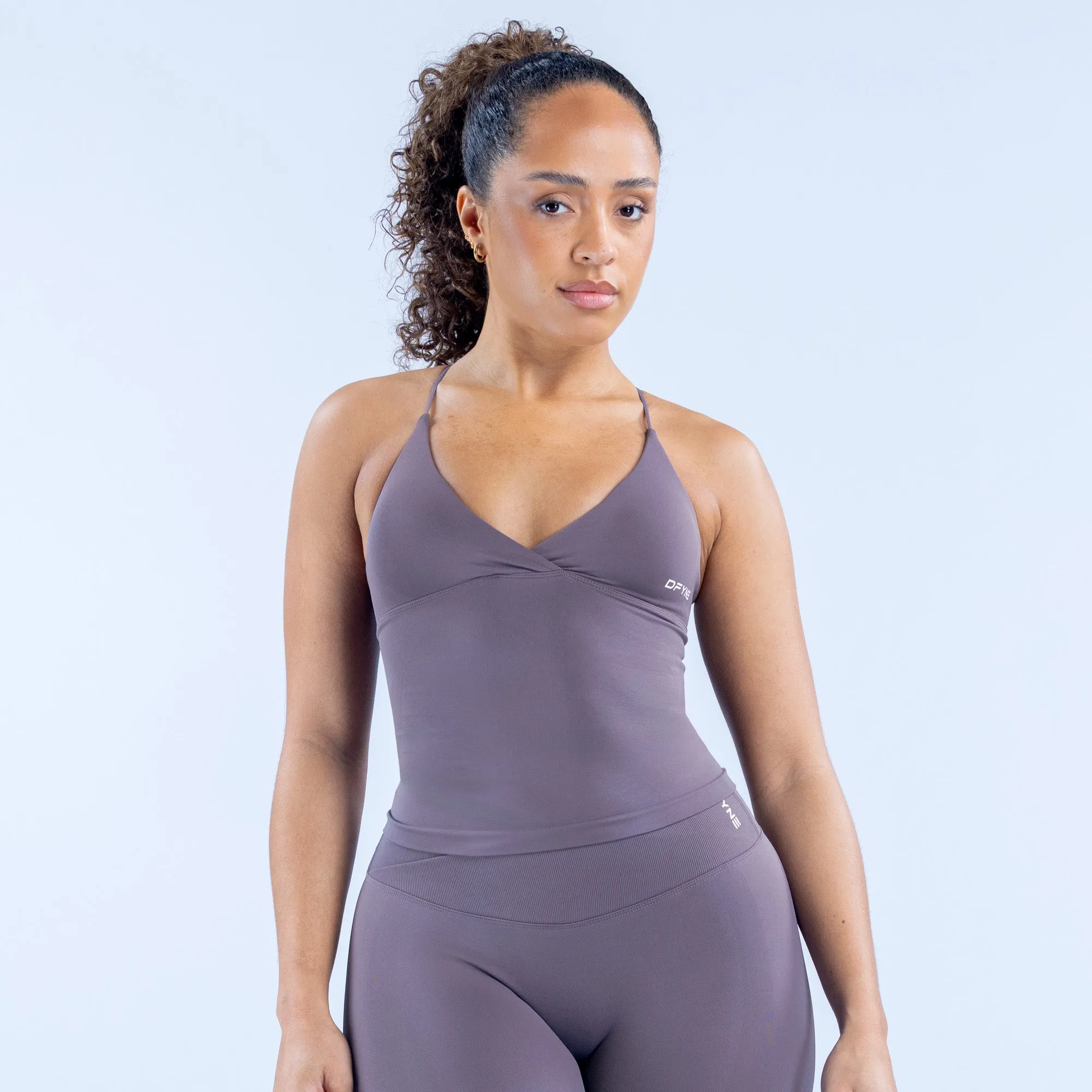 Vision Twist Front Longline Top sold by Dfyne