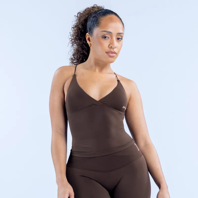 Vision Twist Front Longline Top sold by Dfyne