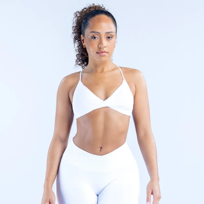 Vision Twist Front Sports Bra made by Dfyne
