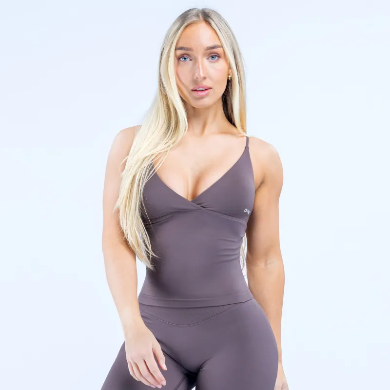 Vision Twist Front Longline Top sold by Dfyne