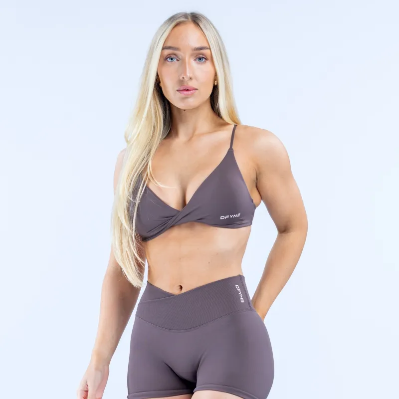 Vision Twist Front Sports Bra made by Dfyne