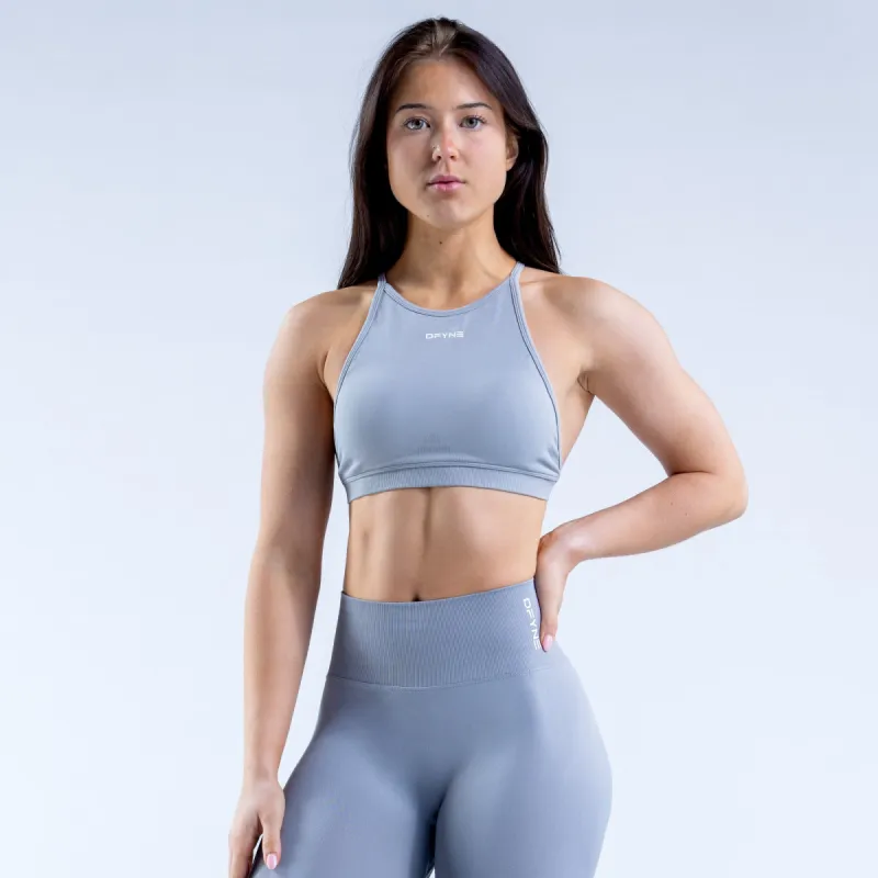 Dynamic High Neck Backless Sports Bra sold by Dfyne